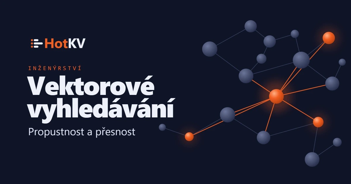 HotKV vector search: throughput and recall, illustrated with connected neighbour nodes.